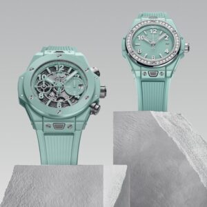 Hublot One Click Mint Green Ceramic Diamonds 33mm.GS.5271.RX.1204 Ref. 485 - Aurevorn Watches