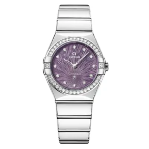 Omega Constellation 28mm Ladies Watch Purple Ref. O13115286060001