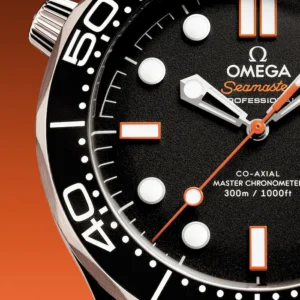 Omega Seamaster Diver 300 Automatic 42mm Mens Watch Orange Rubber Ref. O21032422001006