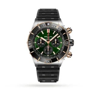 Breitling Super Chronomat B01 44 Stainless Steel & 18k Red Gold Rubber Strap Watch Ref. UB0136251L1S1
