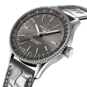 Breitling Navitimer 36mm Ladies Watch Grey Alligator Ref. A17327381B1P1