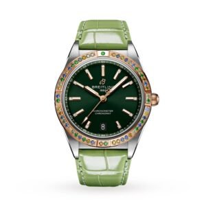 Breitling Chronomat Automatic 36 South Sea Green Leather Strap Ladies Watch Ref. U10380611L1P1