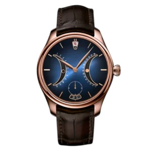H. Moser & Cie Endeavour Chinese Calendar 40mm, 18K Rose Gold, Alligator Leather, Blue Dial 1210-0400 40 mm