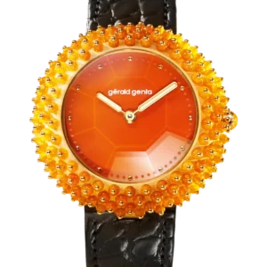 Gerald Genta Gentissima Oursin 36 Fire Opal 36mm, Glass-blasted yellow gold 3N, Women’s Watch EECE01A1 36 mm
