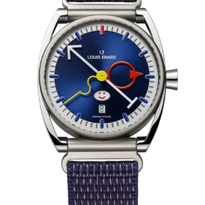 Louis Erard Louis Erard x Alain Silberstein Smile-Day Blue 40mm, Steel, Fabric, Blue Dial 75357TT05.BTT90 40 mm