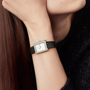Chanel Boy·Friend Small Model 21.5mm, Steel, Leather, White Dial H6955 21.5 mm - Aurevorn Watches