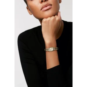 Chanel Première Iconic Chain Gold Brown 26.1mm, Steel Case, Steel Chain Bracelet with 18K Yellow Gold Coating H11152 15 mm - Aurevorn Watches