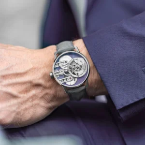 Armin Strom Gravity Equal Force Ultimate Sapphire Purple 41mm, Steel, Leather, Lavender Dial ST24-GEF.SA.NU.M.A7.FC 41 mm - Aurevorn Watches