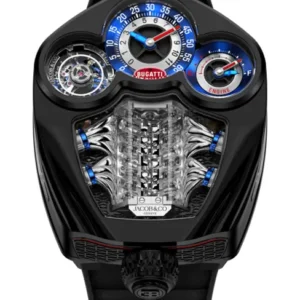 Jacob & Co Bugatti Tourbillion 44mm, 3 Sapphire Crystals and Black PVD Titanium Case BU300.21.AA.AA.ABRUA 52 mm