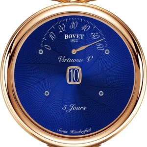 Bovet Virtuoso V Blue 43.5mm, Leather Strap, Men’s Watch ACHS025 43.5 mm