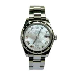 Rolex Datejust 31 178344 MOP Roman Diamond VI Bezel Box Papers 2012